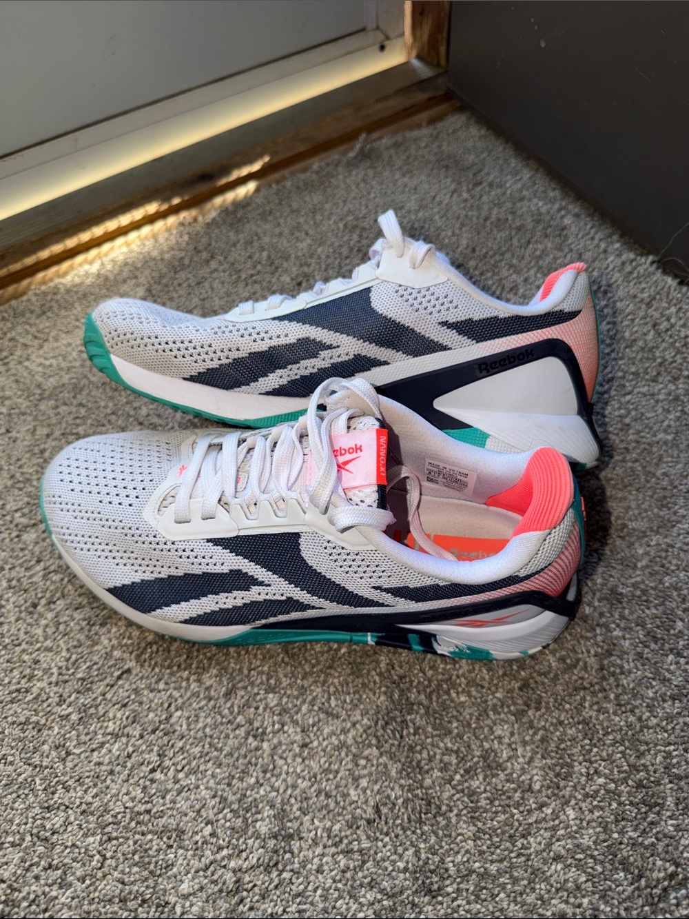 Reebok NanoX1  Women's White Navy & Coral Sneakers
